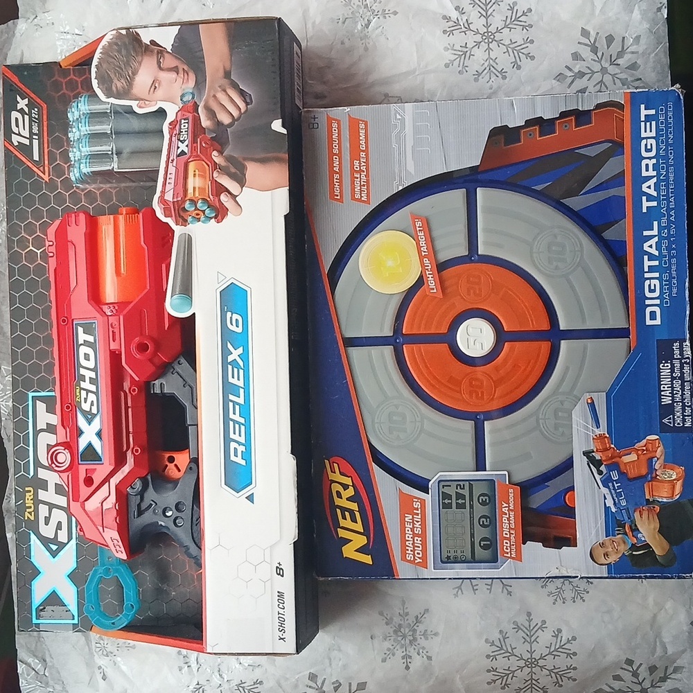 Zuru X-Shot Blaster + Nerf Target Set